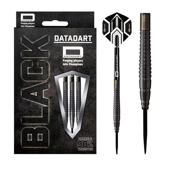 DataDart Black Slim Ringed 90% Tungsten Steel Tip Darts