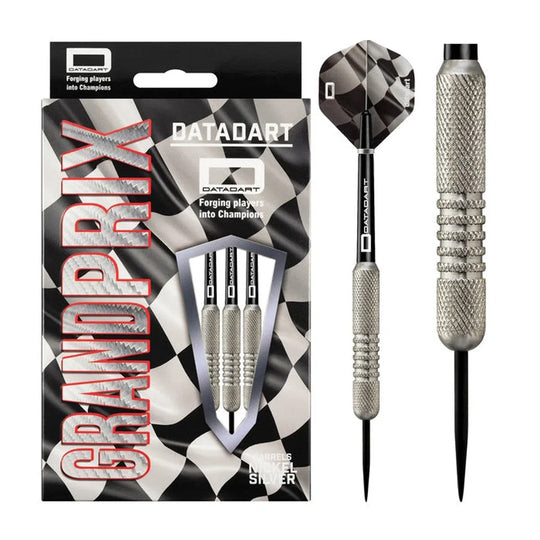 DataDart Grand Prix Silver Nickel Steel Tip Darts