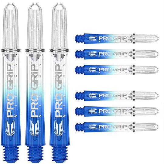 Target Darts Pro Grip Vision Blue Dart Shafts (3 x Sets)