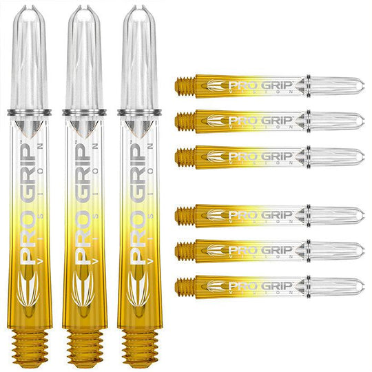 Target Darts Pro Grip Vision Yellow Dart Shafts (3 x Sets)
