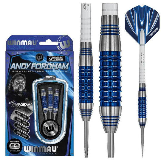 Winmau Andy Fordham 90% Tungsten Steel Tip Darts