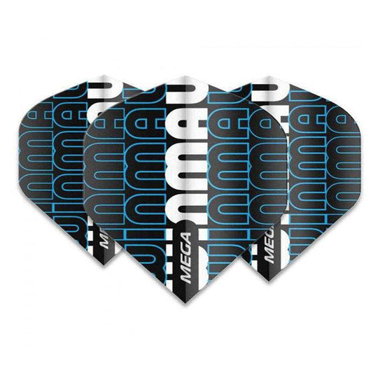 Winmau Mega Extra Thick Standard Black & Blue Flights