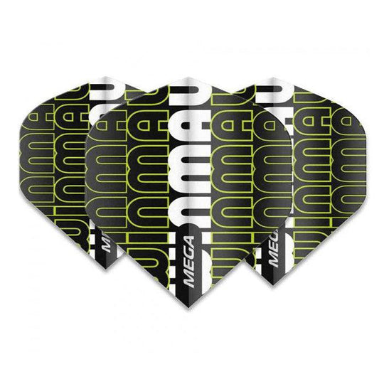 Winmau Mega Extra Thick Standard Black & Green Flights