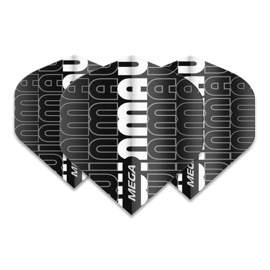 Winmau Mega Extra Thick Standard Black & Grey Flights