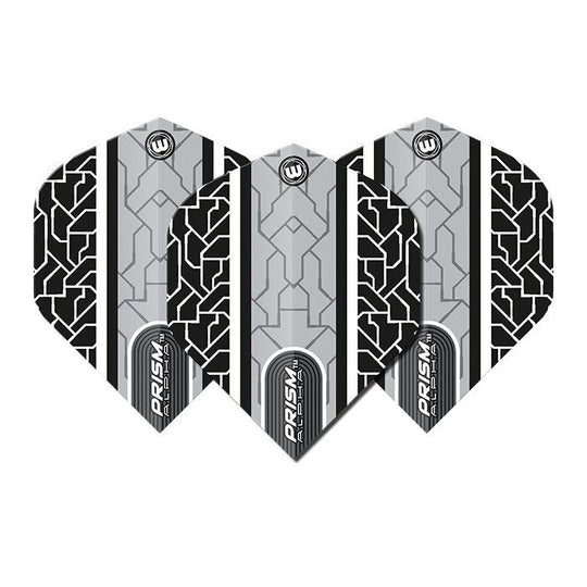 Winmau Prism Alpha Circuit Extra Thick Flights - Black/White