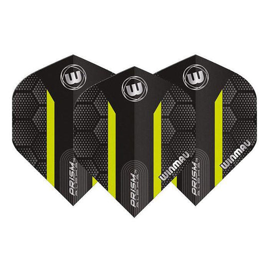 Winmau Prism Alpha Extra Thick Standard Black & Green Flights