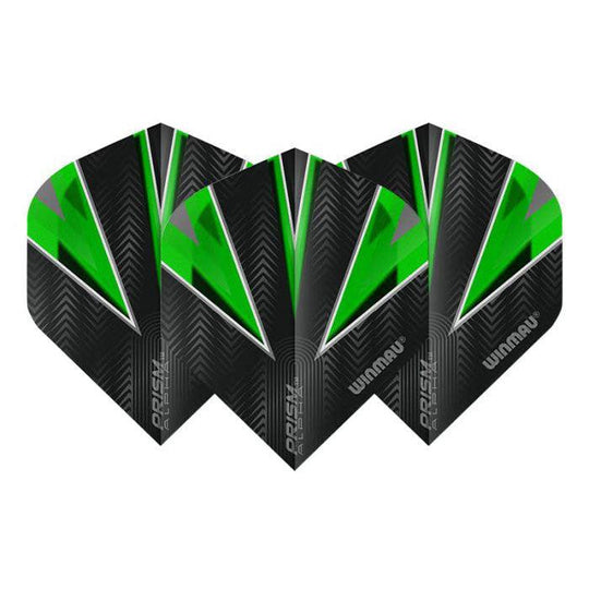 Winmau Prism Alpha Extra Thick Standard Black & Green Flights