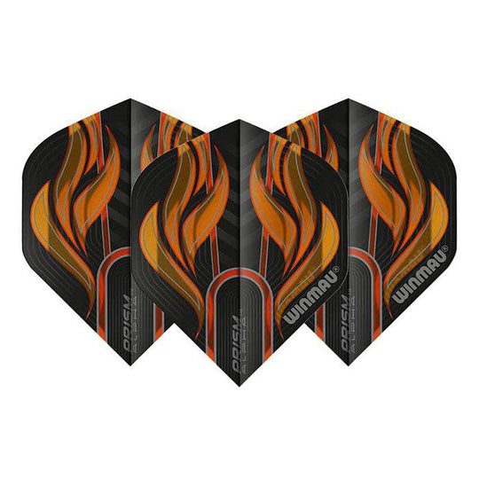 Winmau Prism Alpha Extra Thick Standard Black & Orange Flights