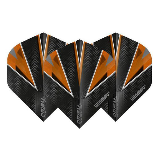 Winmau Prism Alpha Extra Thick Standard Black & Orange Flights