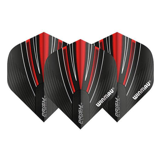 Winmau Prism Alpha Extra Thick Standard Black & Red Flights