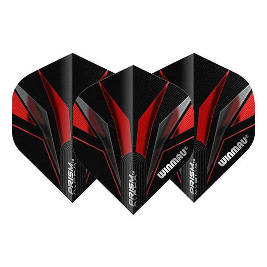 Winmau Prism Alpha Extra Thick Standard Black & Red Flights