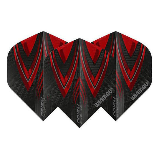 Winmau Prism Alpha Extra Thick Standard Black & Red Flights