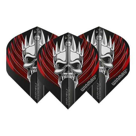 Winmau Prism Alpha Extra Thick Standard Black & Red & White Flights