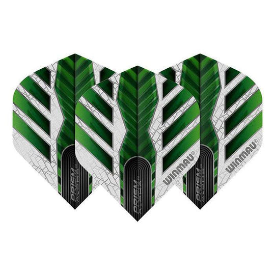 Winmau Prism Alpha Extra Thick Standard Green & White Flights