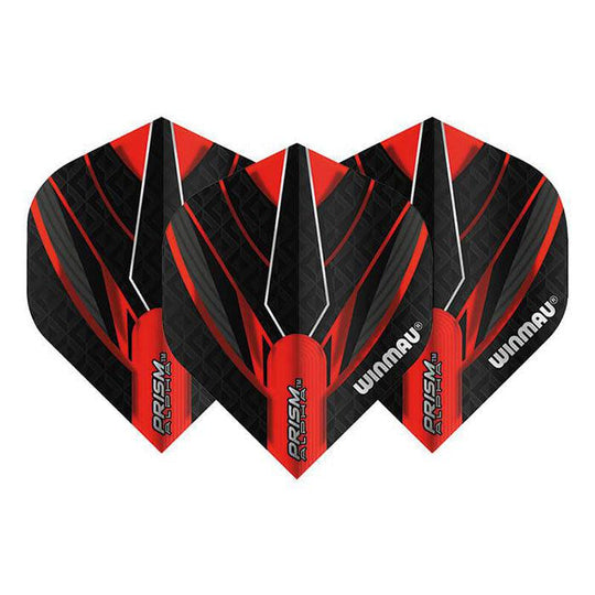 Winmau Prism Alpha Extra Thick Standard Red & Black Flights