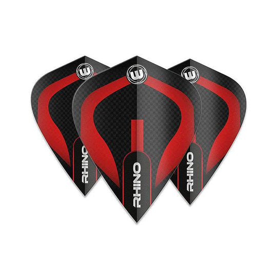 Winmau Rhino Extra Thick Kite Black & Red Flights