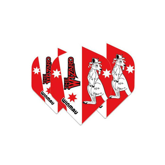 Winmau Rhino Extra Thick Standard Red & White Wizard Flights