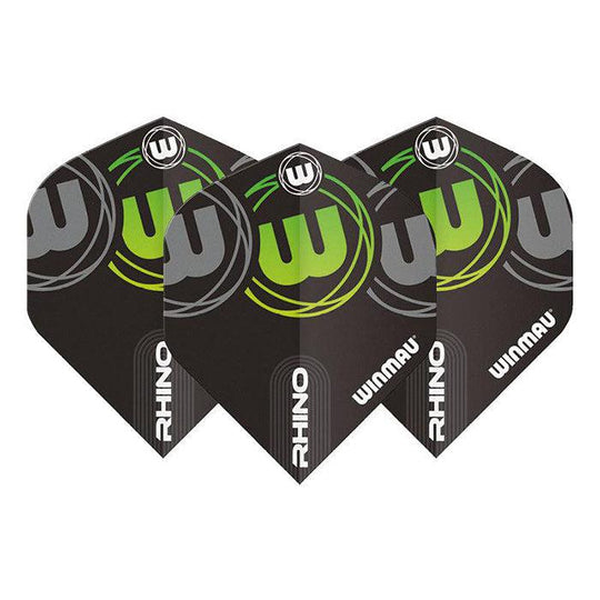 Winmau Rhino Standard Extra Thick Black, Grey & Green Flights