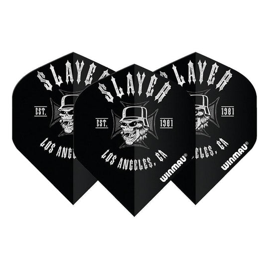 Winmau Rock Band Extra Thick Standard Slayer LA Black & Grey Flights