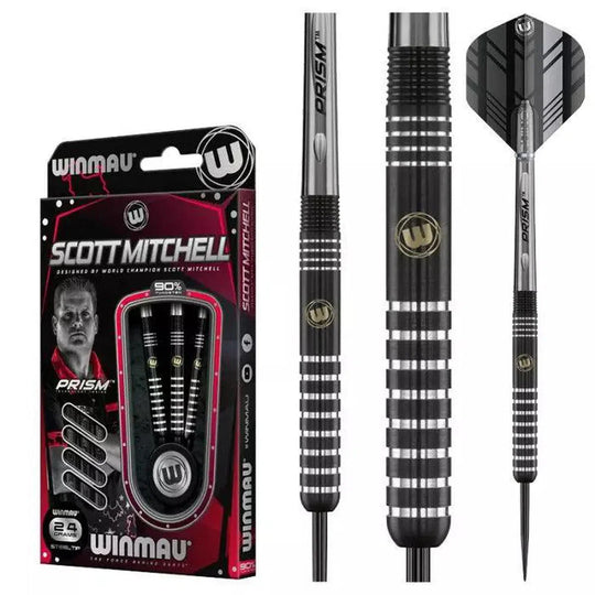 Winmau Scott Mitchell 90% Tungsten Steel Tip Darts