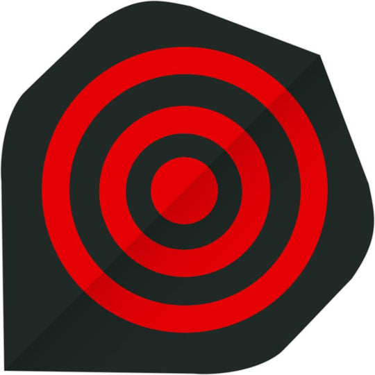 Bull's DE Base Dart Flights - Red & Black Target