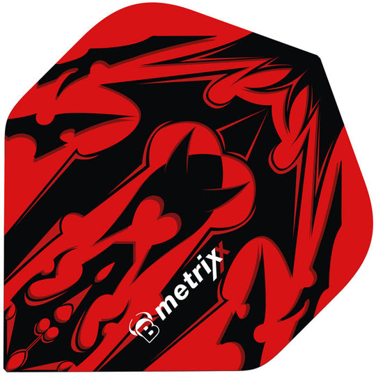 Bull's DE Metrixx Extra Strong Dart Flights - Magma