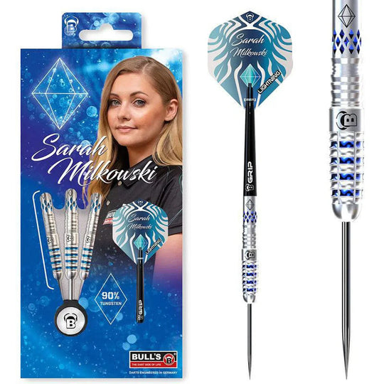 Bull's DE Sarah Milkowski Sapphire 90% Tungsten Steel Tip Darts