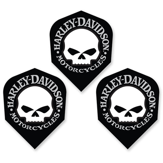 DW Harley Davidson White Skull Dart Flights