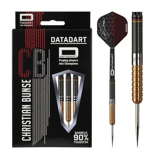 DataDart Christian Bunse Black & Gold 90% Tungsten Steel Tip Darts