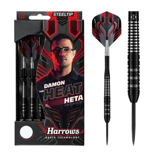 Harrows Damon Heta 90% Black Tungsten Steel Tip Darts
