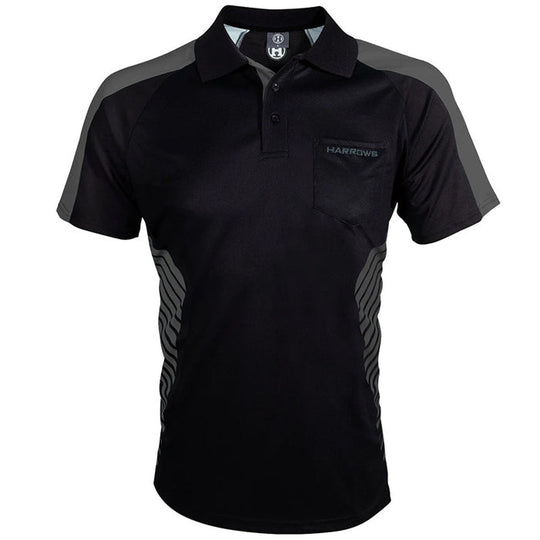 Harrows Darts Vivid Black & Grey Darts Shirt