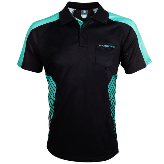 Harrows Darts Vivid Black & Jade Darts Shirt