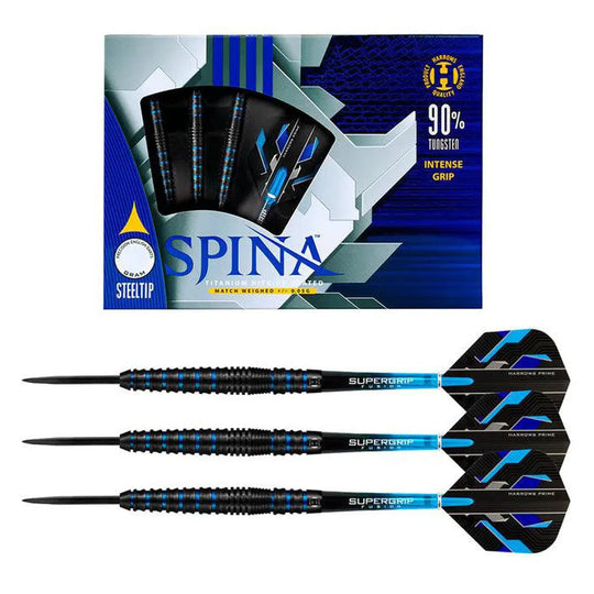 Harrows Spina Blue 90% Tungsten Steel Tip Darts