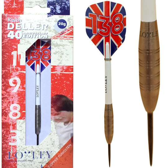 Loxley Keith Deller 40th Anniversary Edition Copper Tungsten Darts