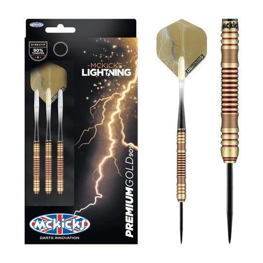 McKicks Premium Gold 90% Tungsten Steel Tip Darts