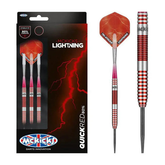 McKicks Quick Red 80% Tungsten Steel Tip Darts