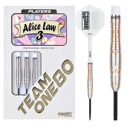 One80 Alice Law 3 Rose Gold 90% Tungsten Steel Tip Darts