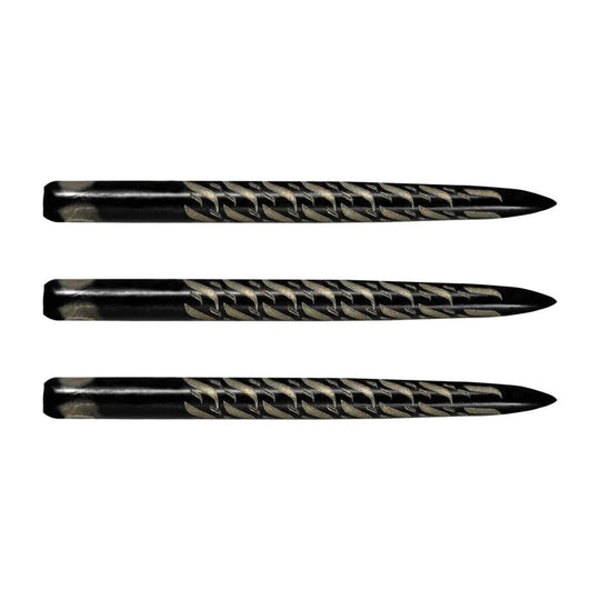 One80 Aztec Style D Steel Tip Points - Black