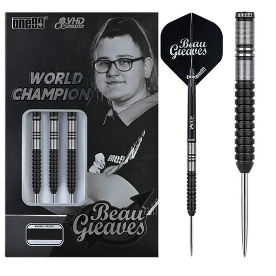 One80 Beau Greaves VHD Black Edition 90% Tungsten Steel Tip Darts