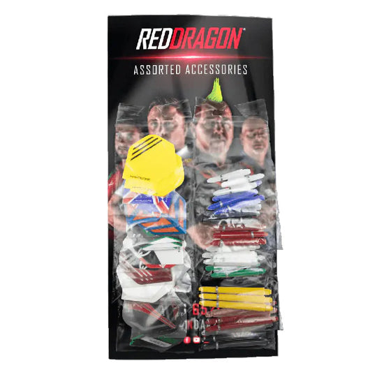 Red Dragon 10 Sets Of Assorted Hardcore Flights & 10 Sets Of Assorted Shafts