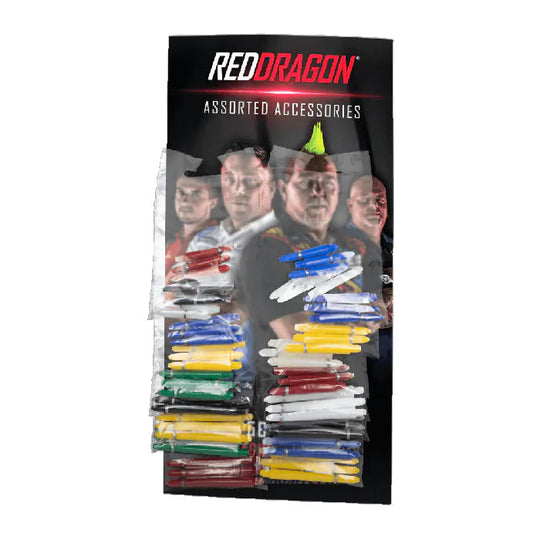 Red Dragon 20 Sets Of Assorted 2BA Ring Grip Nylon Shafts