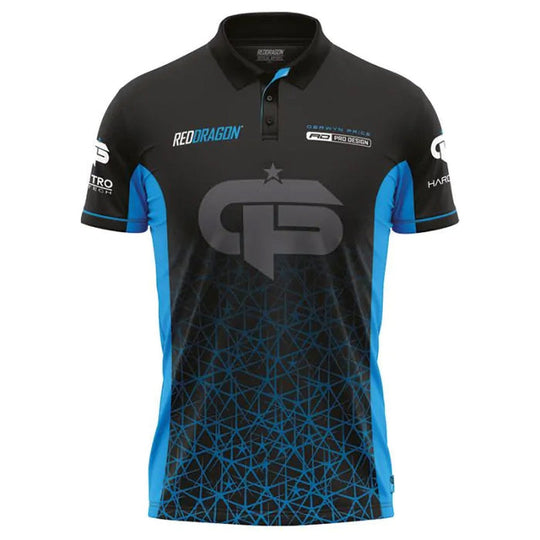 Red Dragon Gerwyn Price Signature Blue Polo