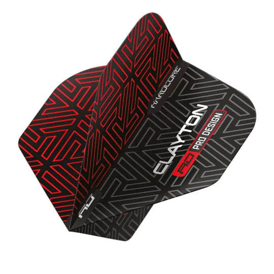 Red Dragon Hardcore Premium Jonny Clayton Red & Black Flights