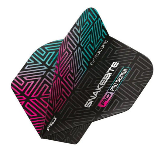 Red Dragon Hardcore Premium Snakebite Black & Rainbow Flights