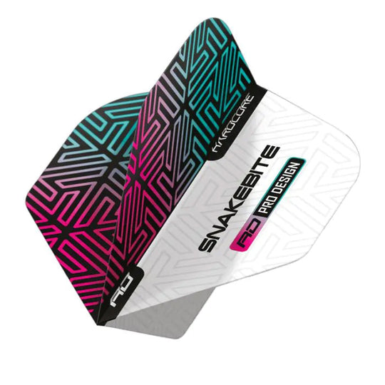 Red Dragon Hardcore Premium Snakebite White & Rainbow Flights