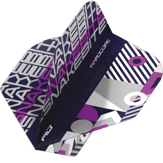 Red Dragon Hardcore Snakebite Stack Black & Purple Flights