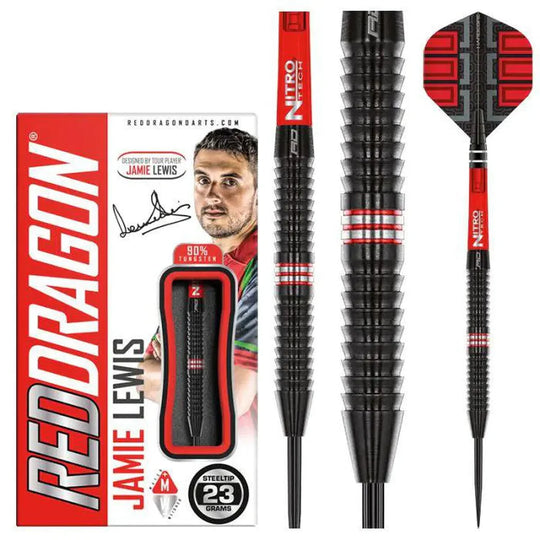 Red Dragon Jamie Lewis SE 90% Tungsten Steel Tip Darts