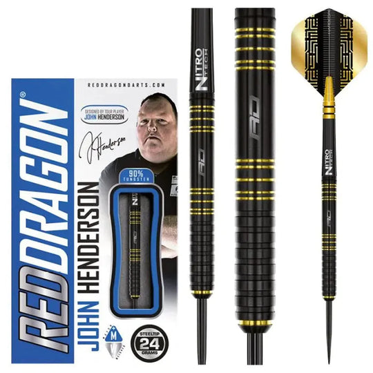 Red Dragon John Henderson SE 90% Tungsten Steel Tip Darts