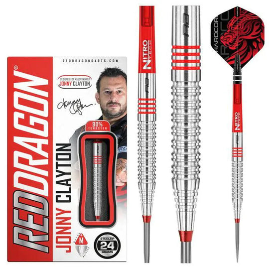 Red Dragon Jonny Clayton Original 90% Tungsten Steel Tip Darts