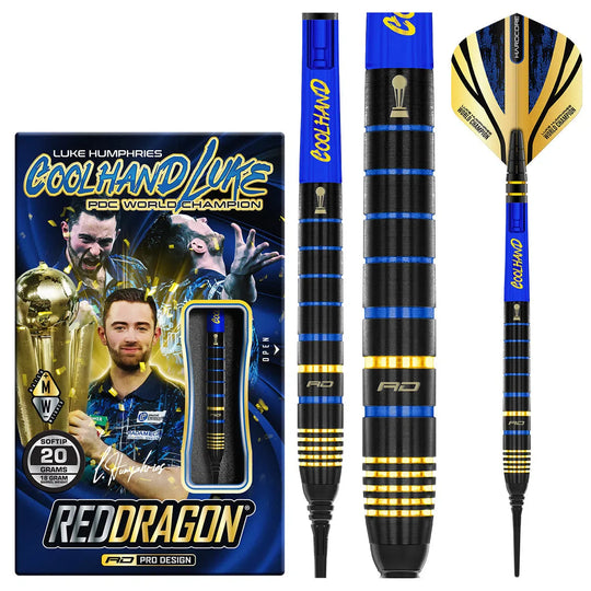Red Dragon Luke Humphries TX4 Avenger 90% Tungsten Soft Tip Darts
